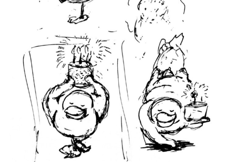 Birthday Duck Sketches